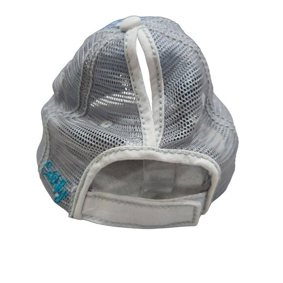 Catchfly Blue & Gray Mesh Trucker Hat With Embroidered Pattern - Picture 3 of 6